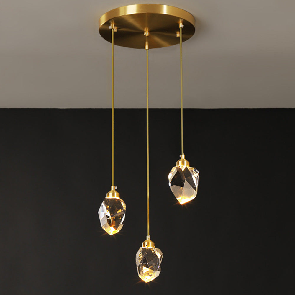 Pendant Light Glass Metal Adjustable Gold Dining Room Kitchen Island Hanging Ceiling Lamp Modern Teardrop Lighting | Thomler