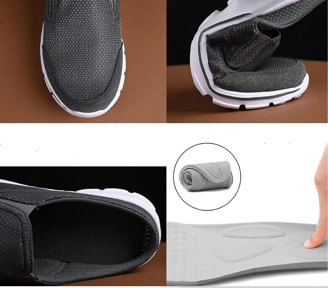 Men's Orthopedic Barefoot Shoes Wide Toe Box Lightweight Slip-Resistant Walking Sneakers for Neuropathy Arthritis Joint Pain Relief | Thomler