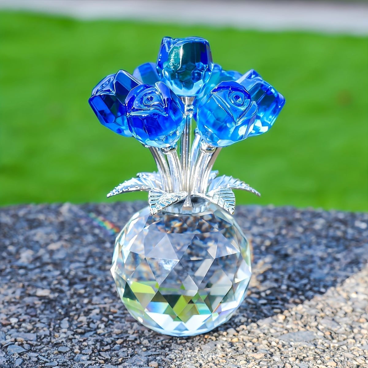 Crystal Rose Arrangement Everlasting Floral Display Centerpiece Gift | Thomler