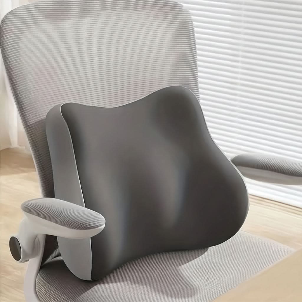 Memory Foam Lower Back Support Cushion for Office Chair, Car Seat & Daily Seating – Ergonomic Posture Corrector Pad for Pain Relief | Thomler