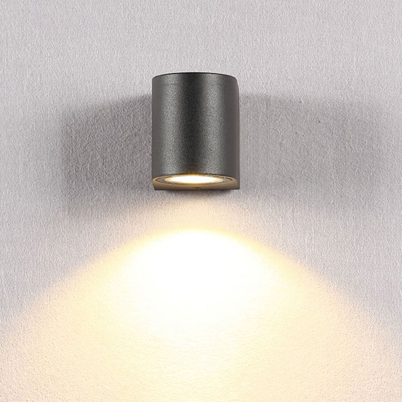Modern Geometric Exterior Sconce with Clear Lens, Matte Finish for Patio & Entryway Lighting | Thomler