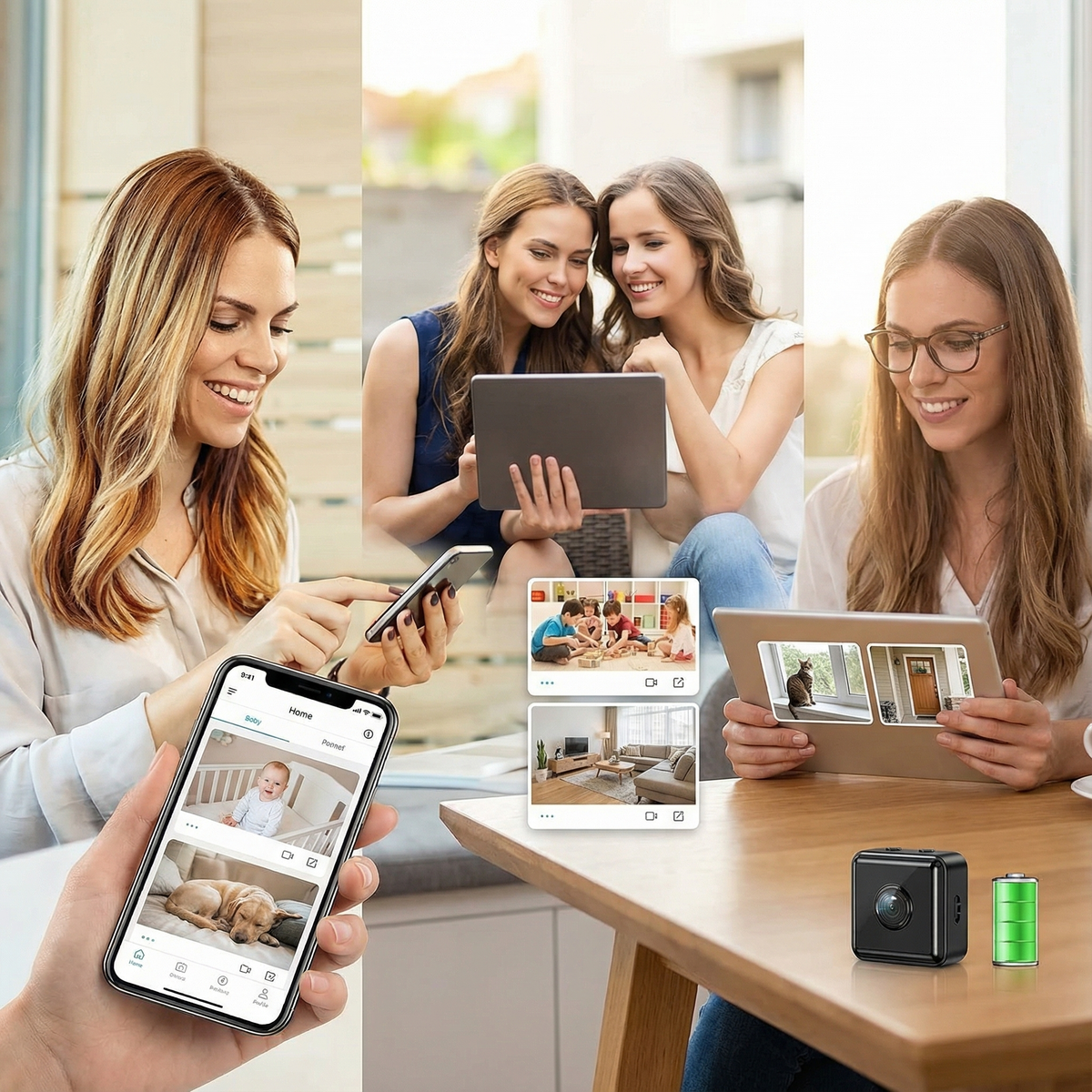 Compact WiFi Home Security Camera with HD Recording and Motion Detection | Thomler