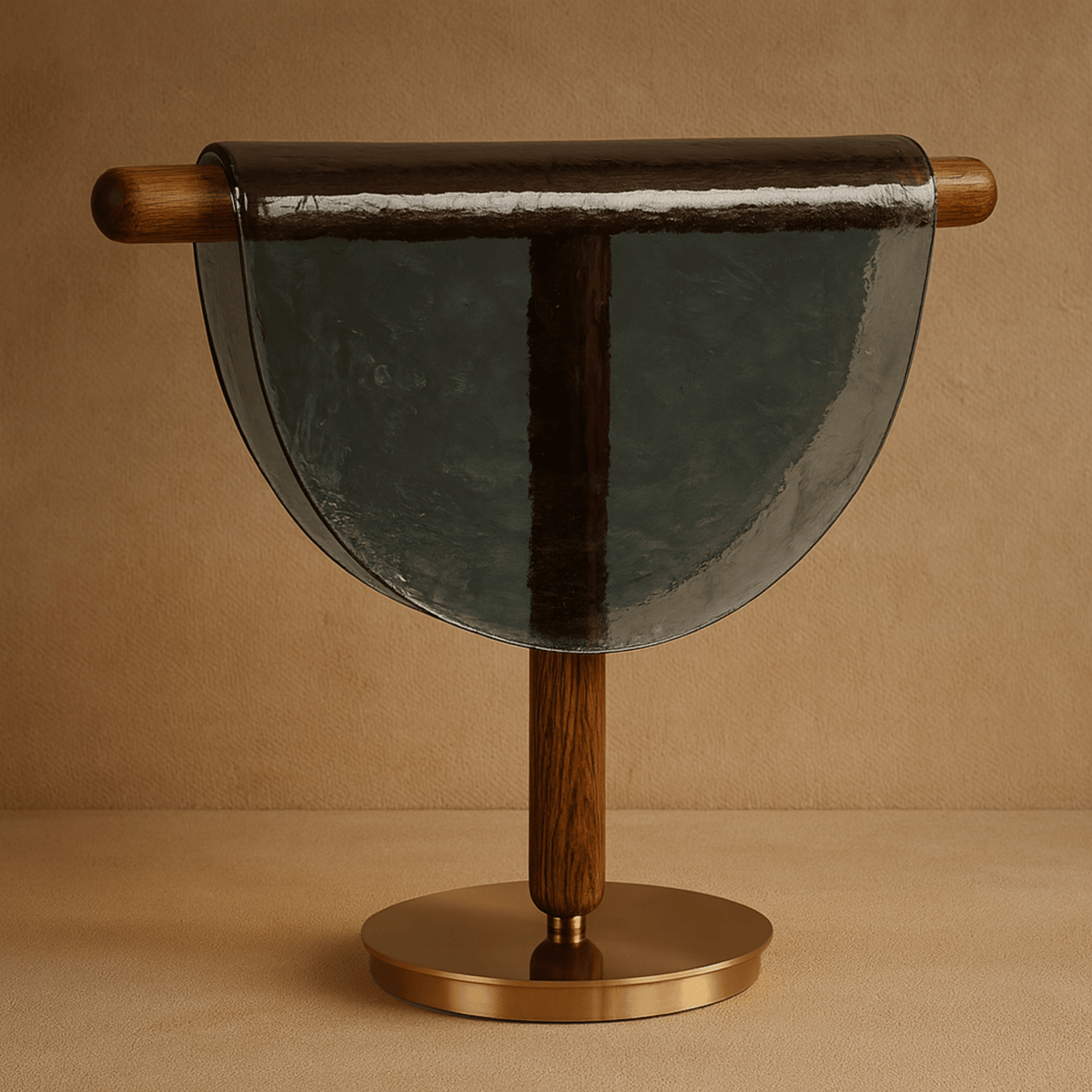 Crescent Metal & Glass Bedside Lamp with LED Touch Control | Thomler