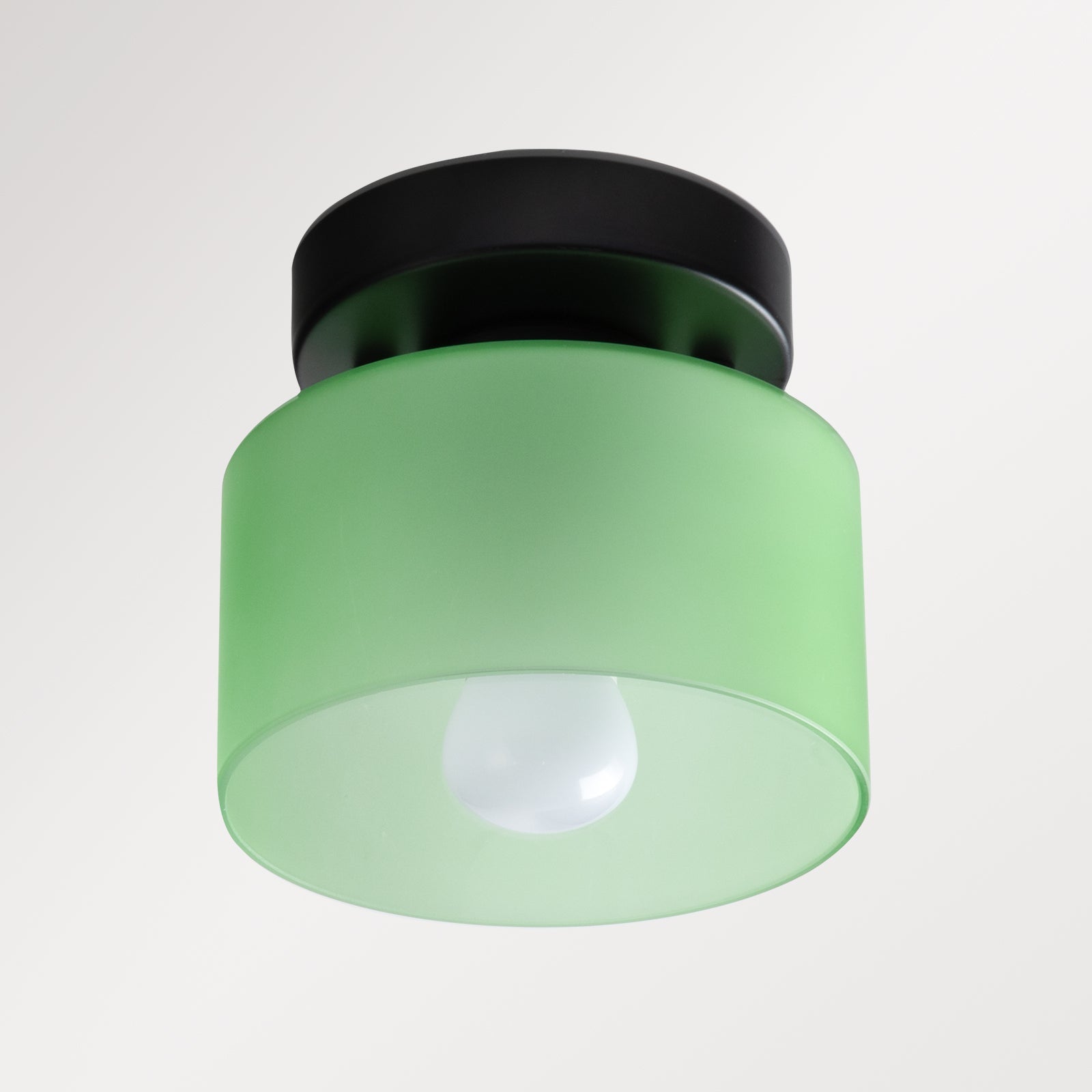 Ceiling Lamp Glass E27 Amber Black Kitchen Hallway Living Room Retro Flush Mount Light | Thomler