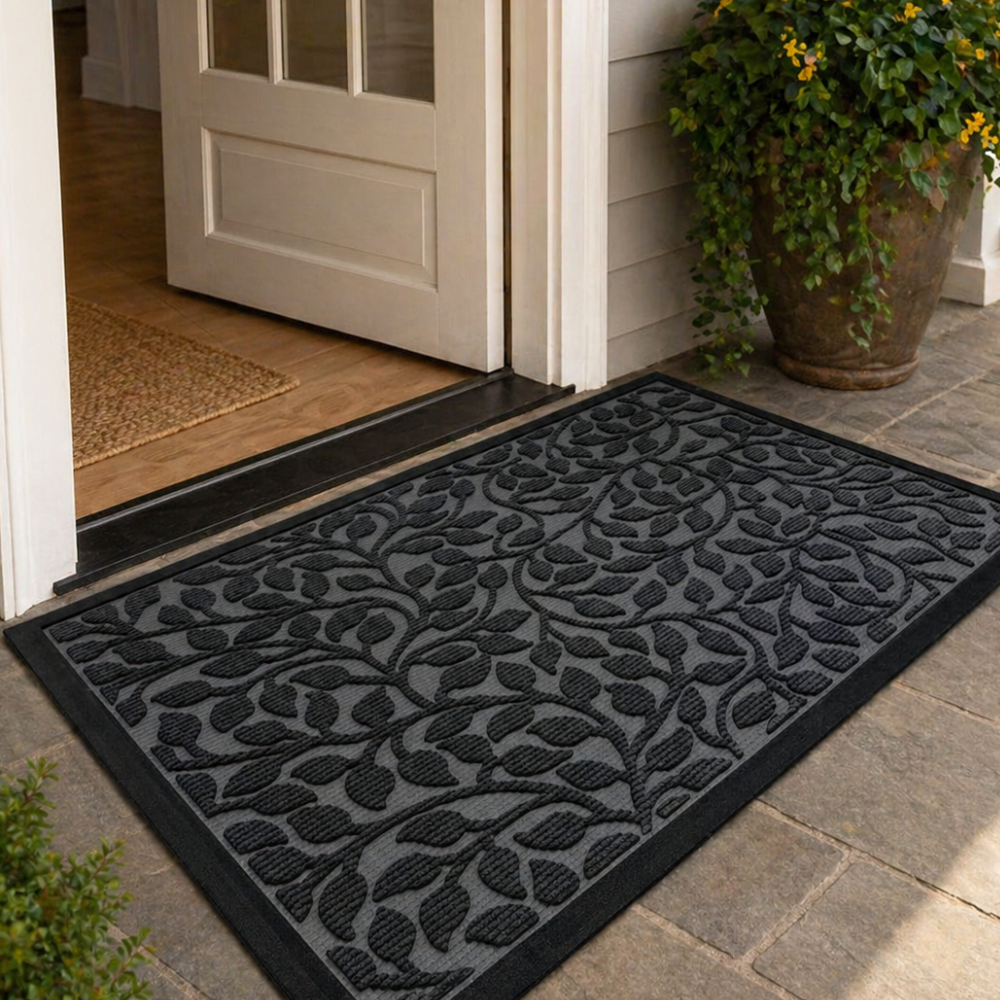 Embroidered Entry Mat with Grip Backing for Front Door & Patio – Indoor/Outdoor | Thomler