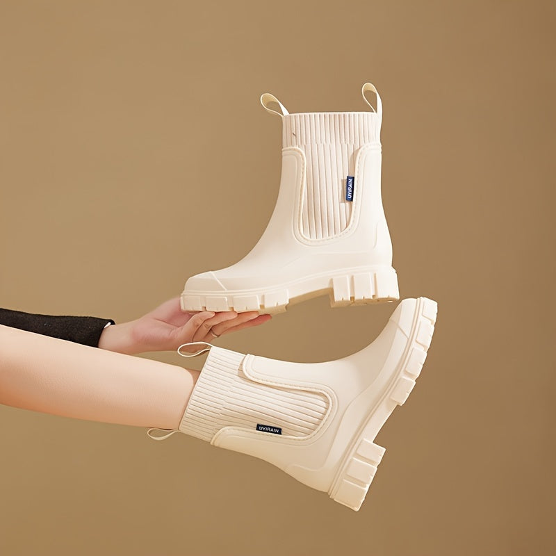 Women's Short Waterproof Rain Boots with Anti-Slip Sole for Garden & Wet Weather | Thomler