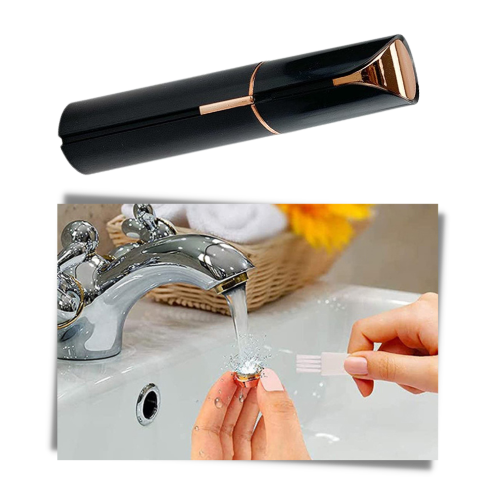 Compact Battery-Powered Hair Trimmer for Face & Body – Gentle Touch-Up Tool with LED Light | Thomler