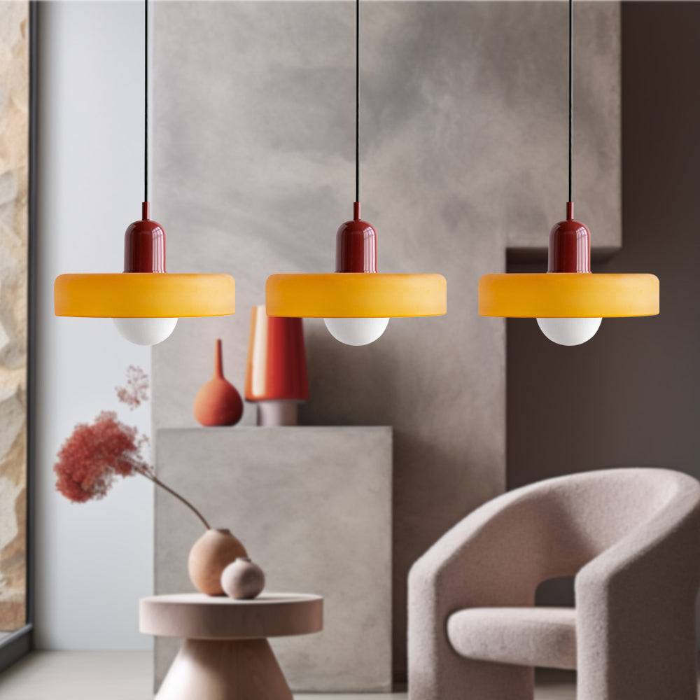 Pendant Light Glass Shade 30.0 cm Bedroom Bedside Hanging Lamp Modern Minimalist Nordic Style Adjustable Ceiling Light | Thomler