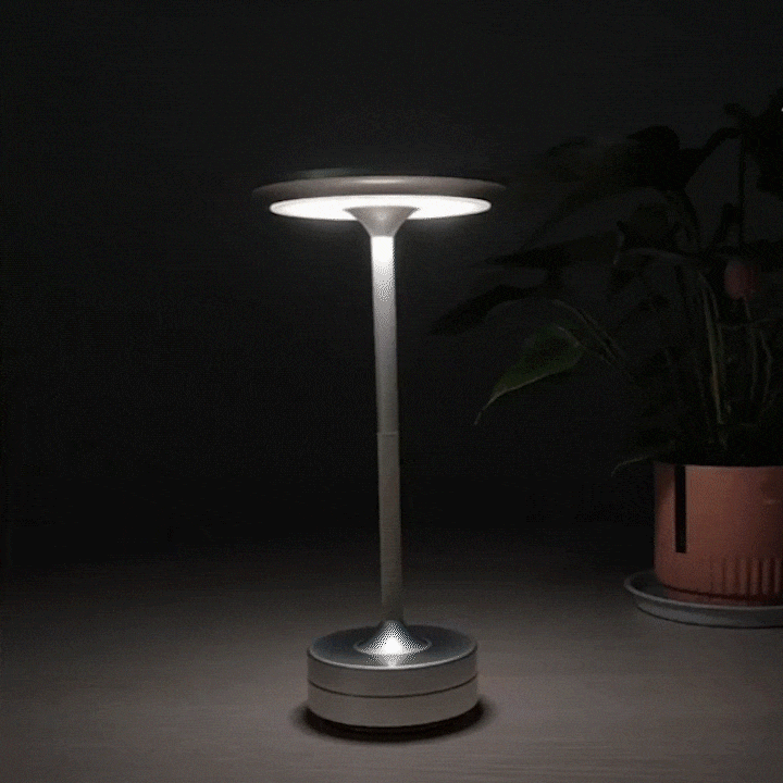 Rechargeable LED Table Lamp Touch Control 4 Brightness Levels Waterproof IP66 Metal Portable Battery Operated for Bedroom Living Room | Thomler