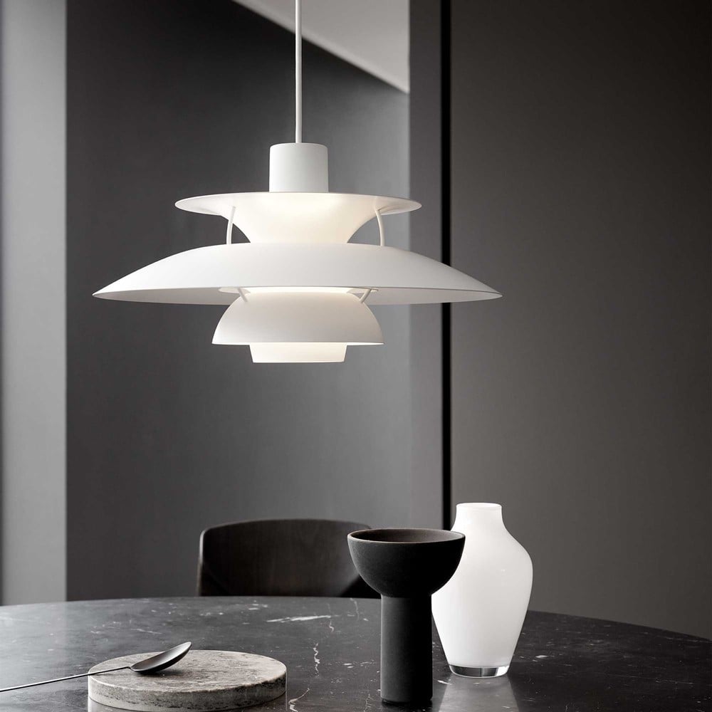 Pendant Light Metal Layered Shade E27 10W Scandinavian Dining Room Kitchen Island Hanging Ceiling Lamp | Thomler