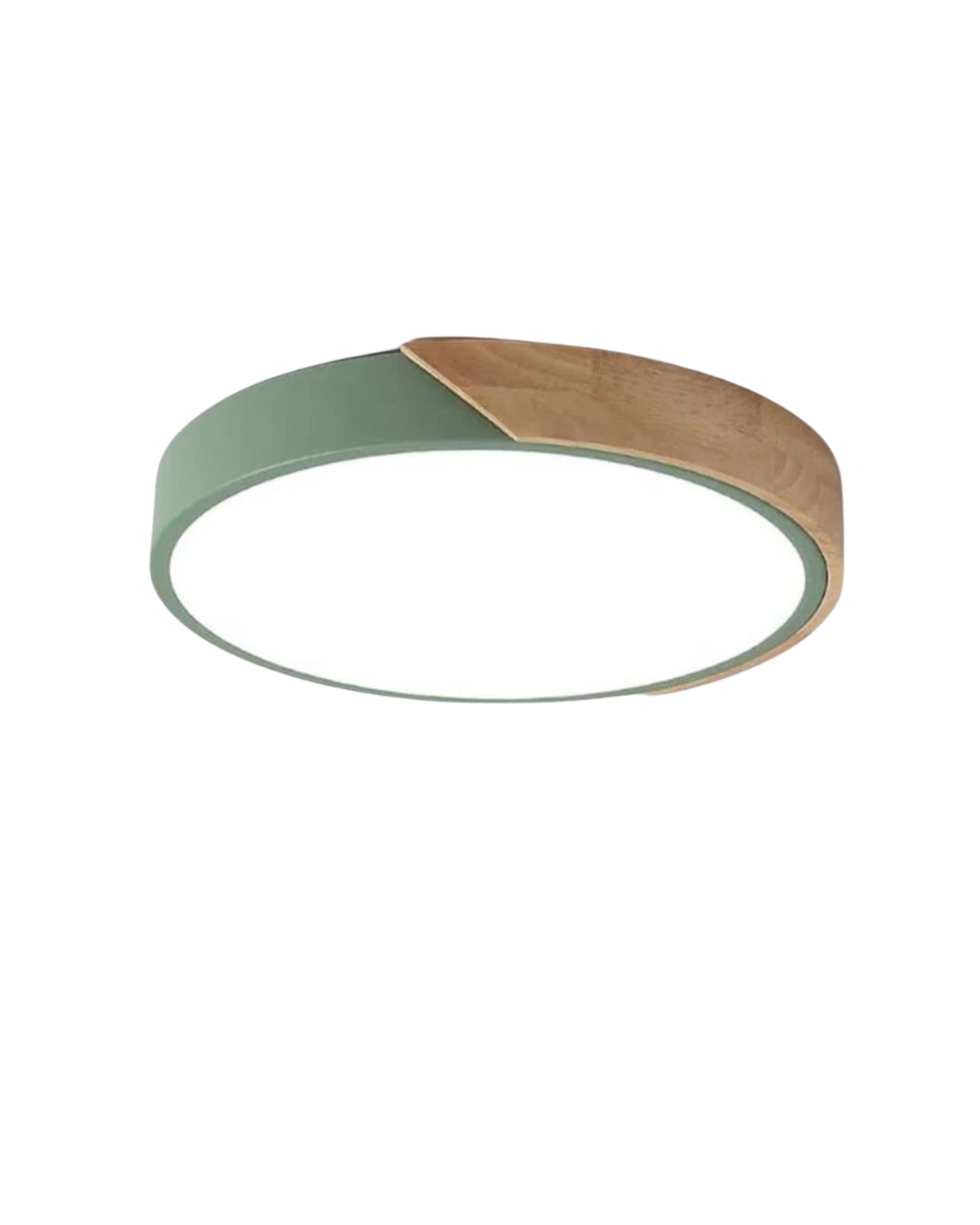 Moderne ronde plafondlamp met houtaccent en LED verlichting – minimalistische designlamp in 23 30 40 50 en 60 cm | Sansoti