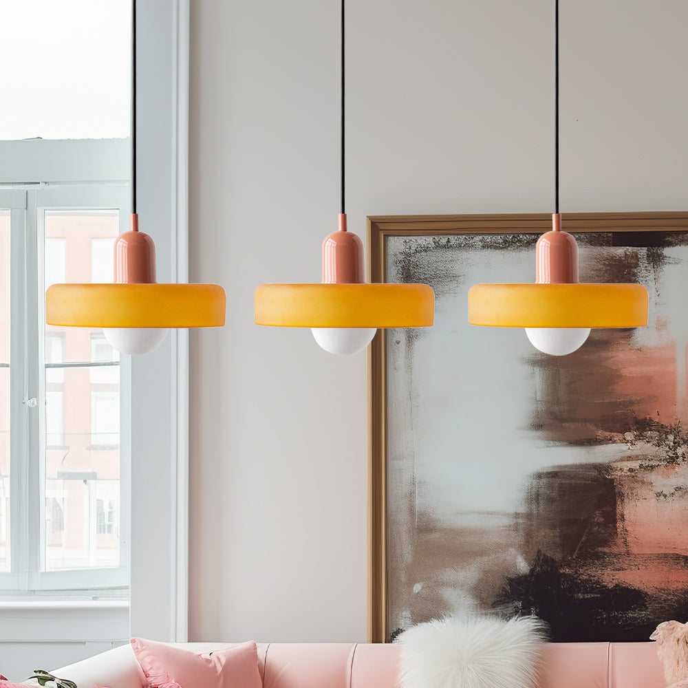 Pendant Light Glass Shade 30.0 cm Bedroom Bedside Hanging Lamp Modern Minimalist Nordic Style Adjustable Ceiling Light | Thomler