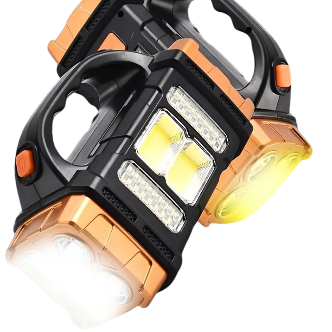 Flashlight Solar Powered 15.3 cm Portable Emergency Camping Power Bank LED Torch Waterproof Outdoor Light | Thomler