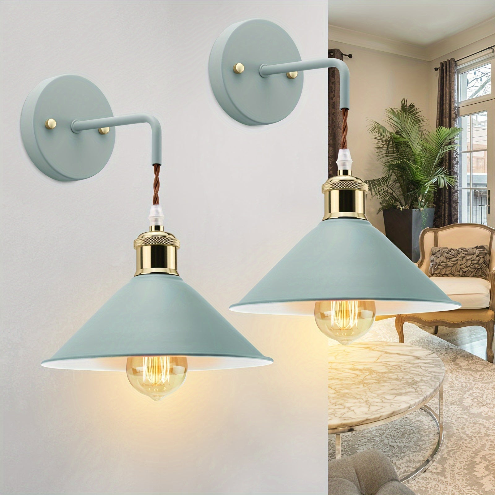 Industrial Wall Light Fixture – Oil-Rubbed Metal Accent Lamp for Bedroom, Living Room & Hallway – E26 Hardwired Sconce | Thomler