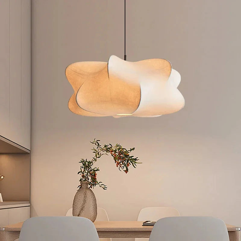 Silk Pendant Light Japanese-Inspired LED Warm White for Living Room Bedroom Hotel | Thomler
