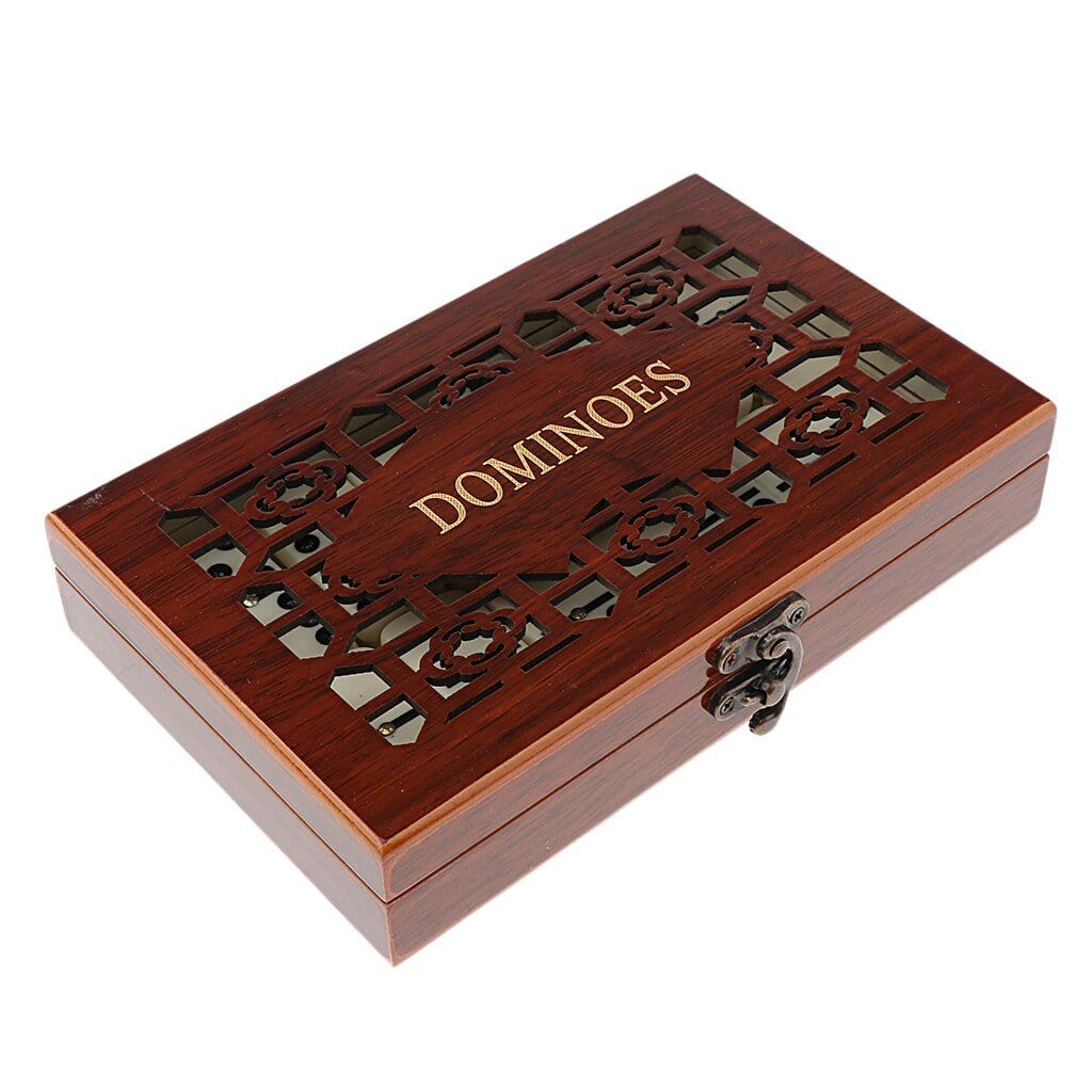 Classic Dominoes Set with Wooden Storage Case – 28 Tiles for Family Game Night | Thomler