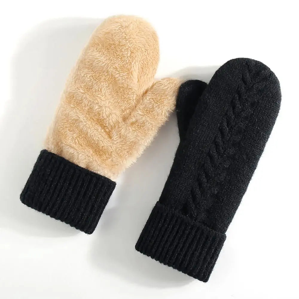Cozy Knit Winter Gloves with Soft Insulation & Foldable Cuffs for Women | Thomler