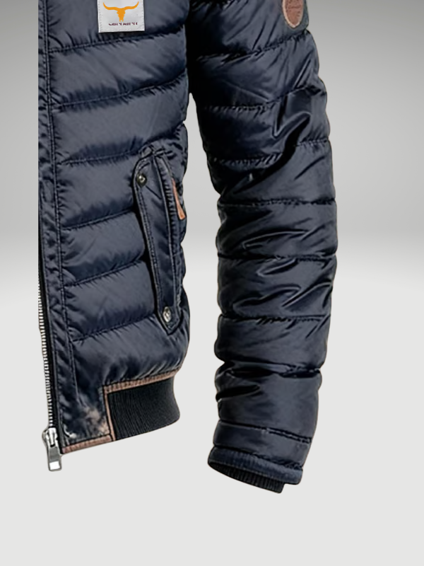 Insulated Quilted Work Jacket with Corduroy Collar for Men – Cold Weather Outdoor Coat | Thomler
