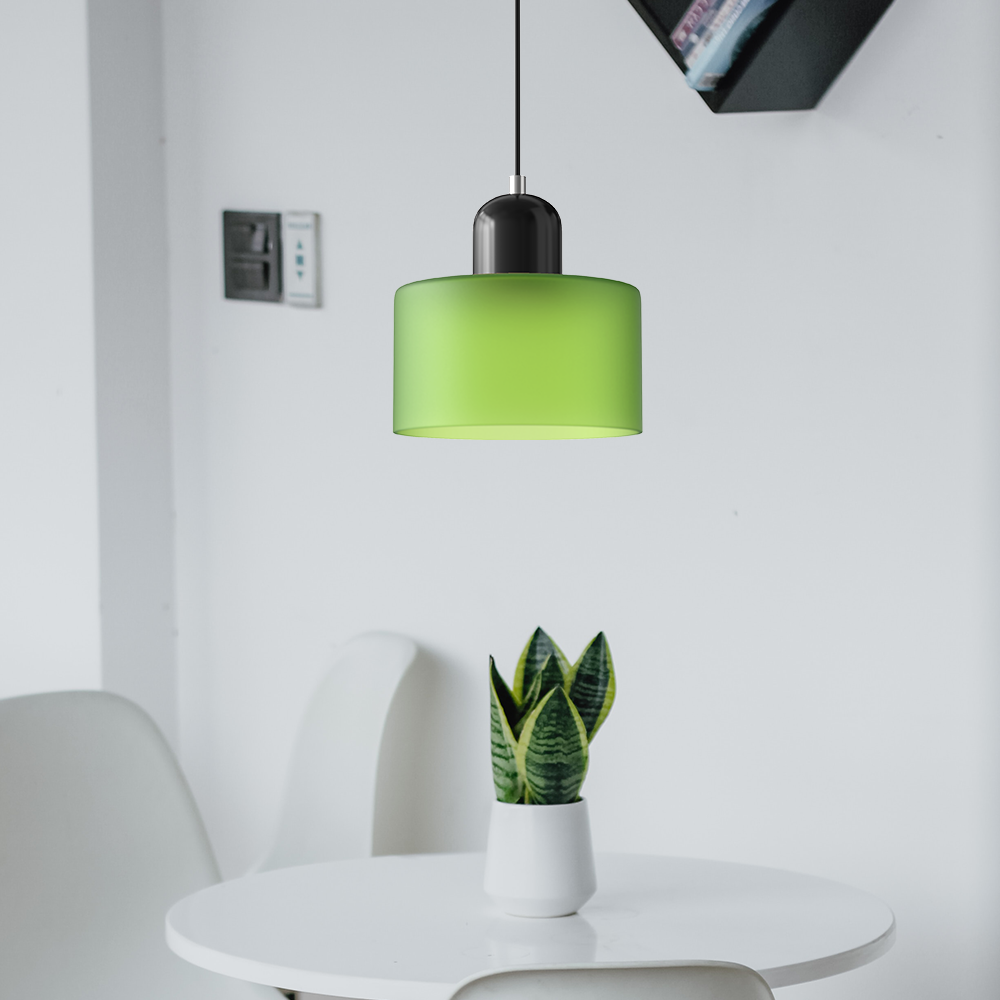 Linear LED Pendant Light White Glass Modern Hanging Fixture for Dining Room Kitchen Island Contemporary Halo Design Adjustable Cable | Thomler
