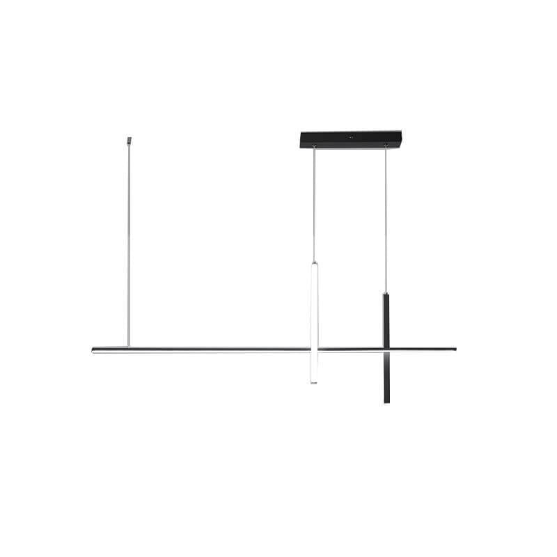 Sleek Rectangular LED Pendant Light with Integrated Lighting for Dining Room & Kitchen | Thomler