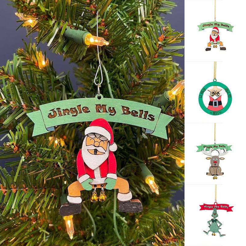 Funny Holiday Tree Ornament with Jingling Bells – Humorous Christmas Decoration for Home | Thomler