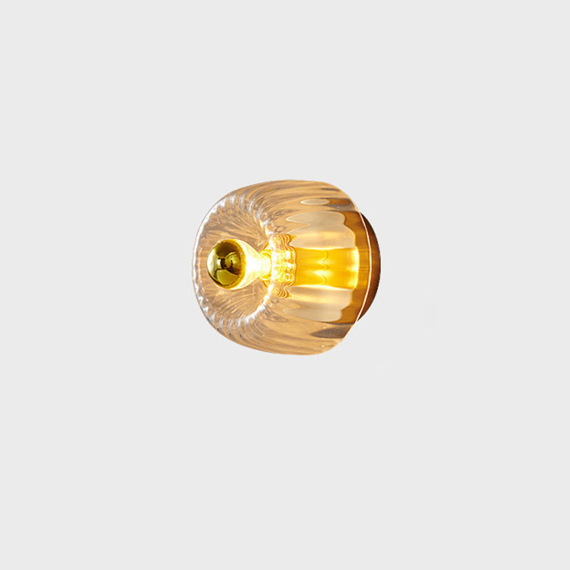 Flush Mount Light Copper 6.3 in Elegant Gold Bedroom Living Room Wall Lamp Luxury LED Incandescent Fixture | Thomler