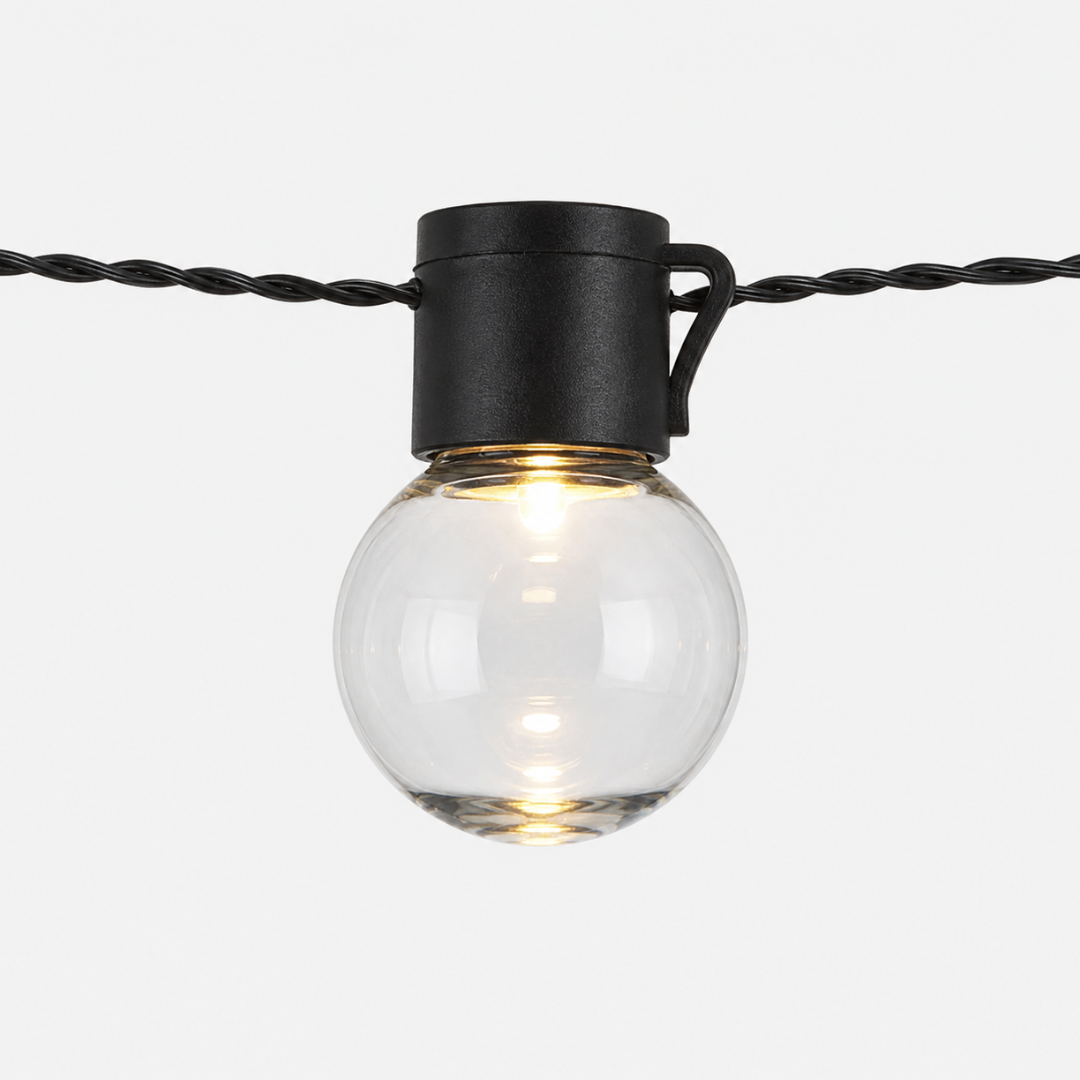 USB-Powered Outdoor String Lights with Shatterproof Bulbs – 20 or 40 LED Globes, Waterproof IP65 for Patio, Deck & Backyard Year-Round | Thomler