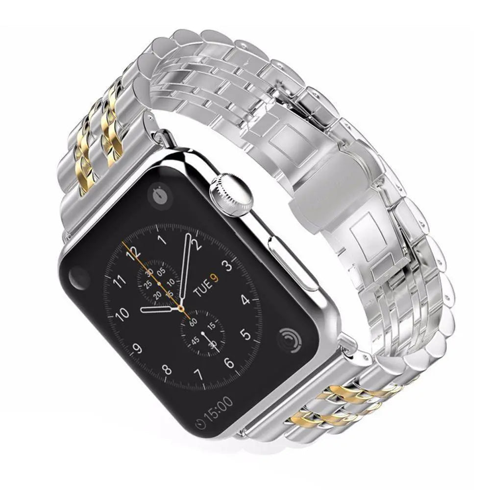 Metal Band and Protective Case Bundle for 38-44mm Apple Watch | Thomler