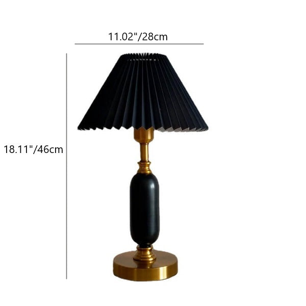 Table Lamp Metal 18 in Bedside Living Room Modern Desk Light LED E12 Plug-In | Thomler