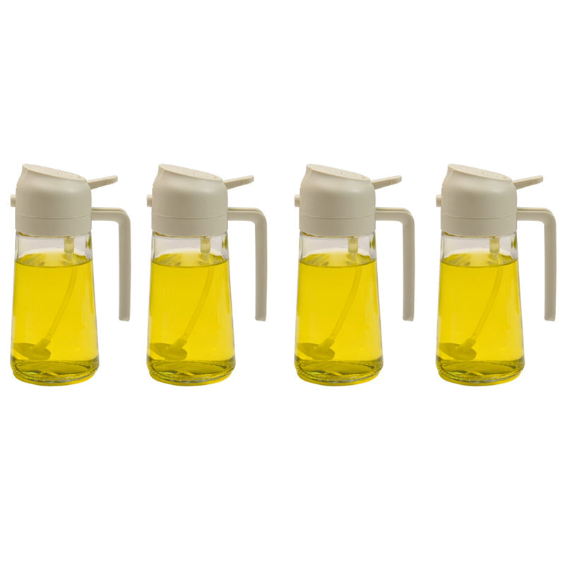 Glass Oil Mister and Pouring Bottle for Cooking – Dual-Function Sprayer with Wide Mouth, 16 oz Capacity – Leak-Proof Kitchen Dispenser for | Thomler
