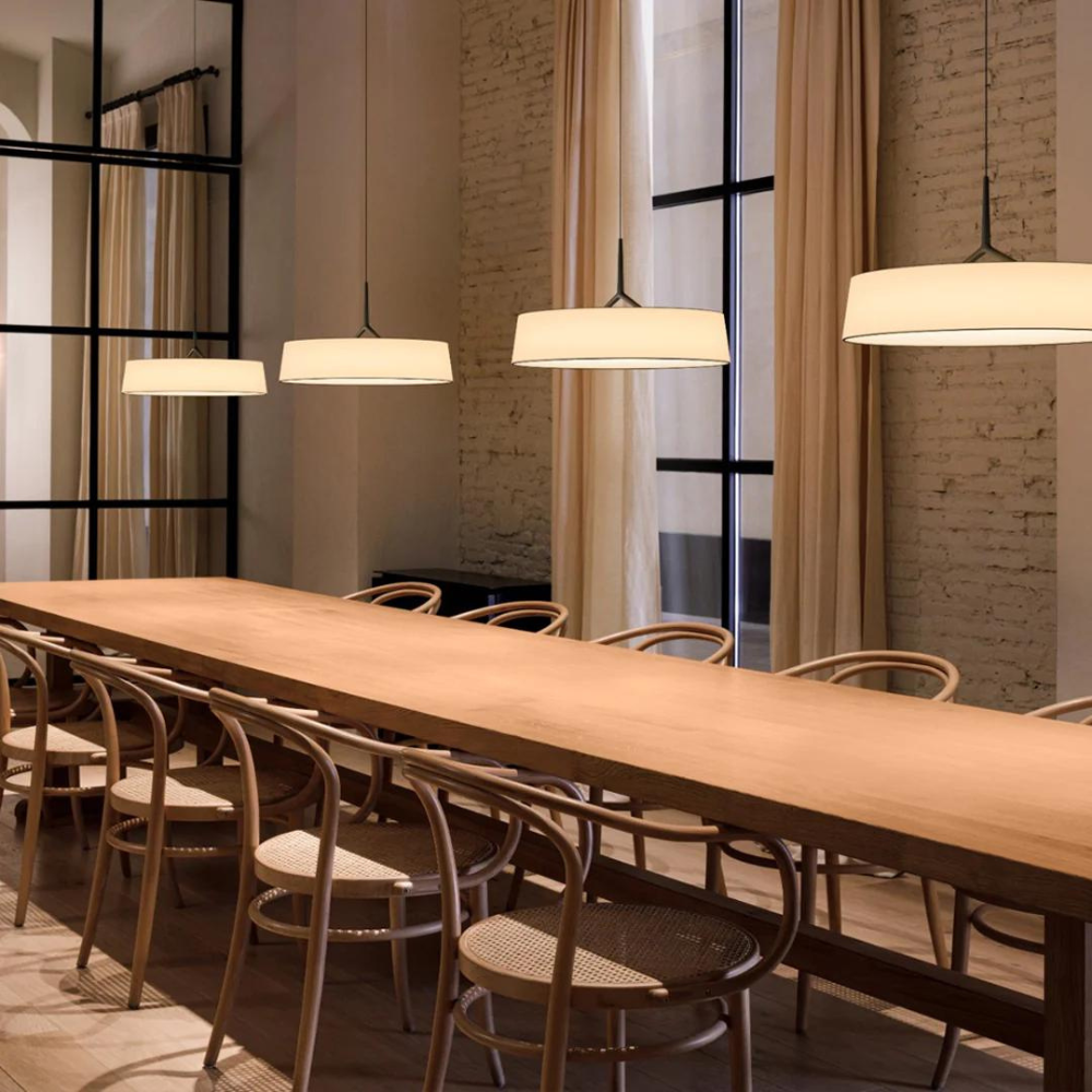 Pendant Light Metal 17.7 in Minimalist LED Adjustable Dining Room Kitchen Island Hanging Ceiling Lamp | Thomler