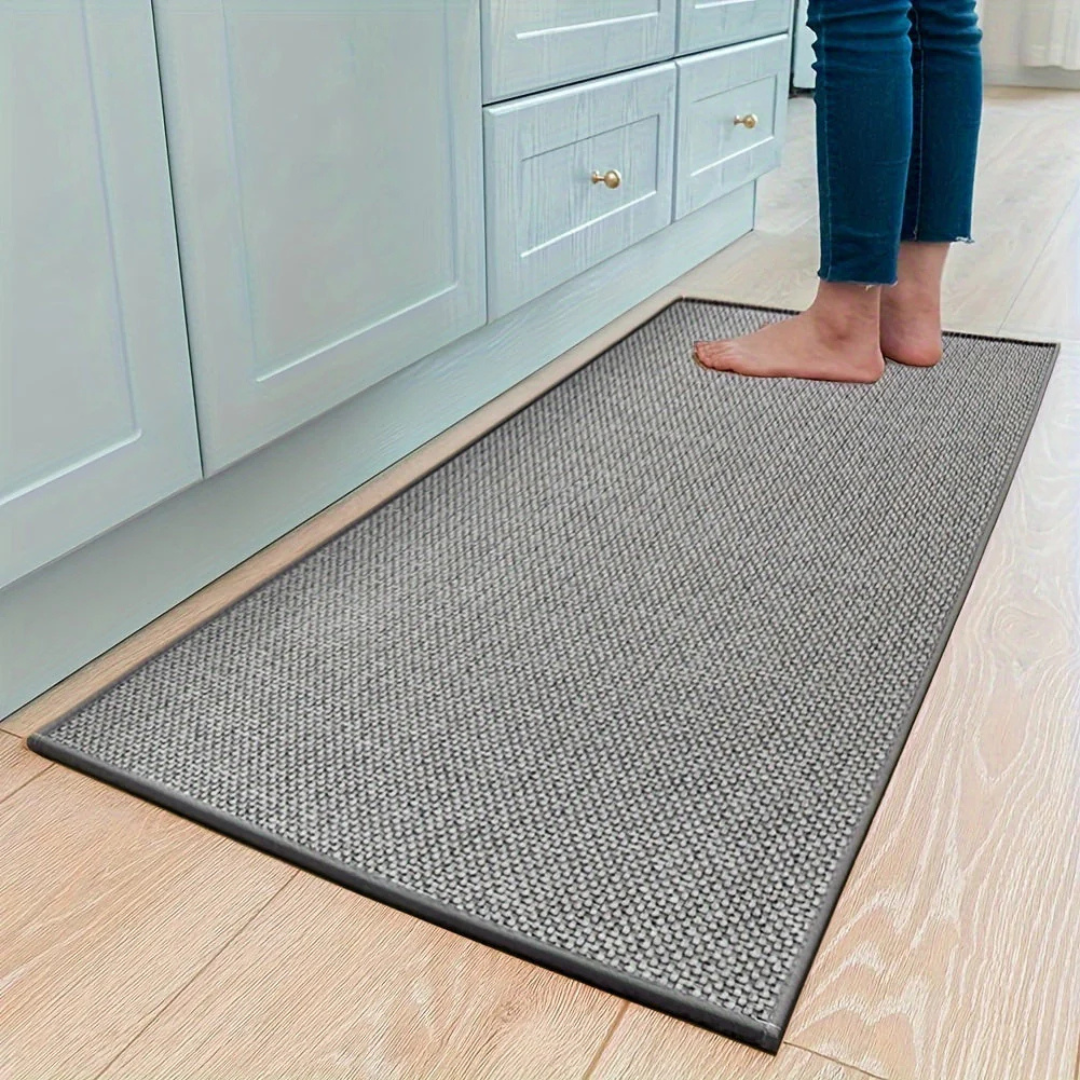 Non-Slip Area Rug with Rubber Backing for Living Room, Kitchen & Entryway – Soft Polyester Accent Mat for High-Traffic Spaces | Thomler
