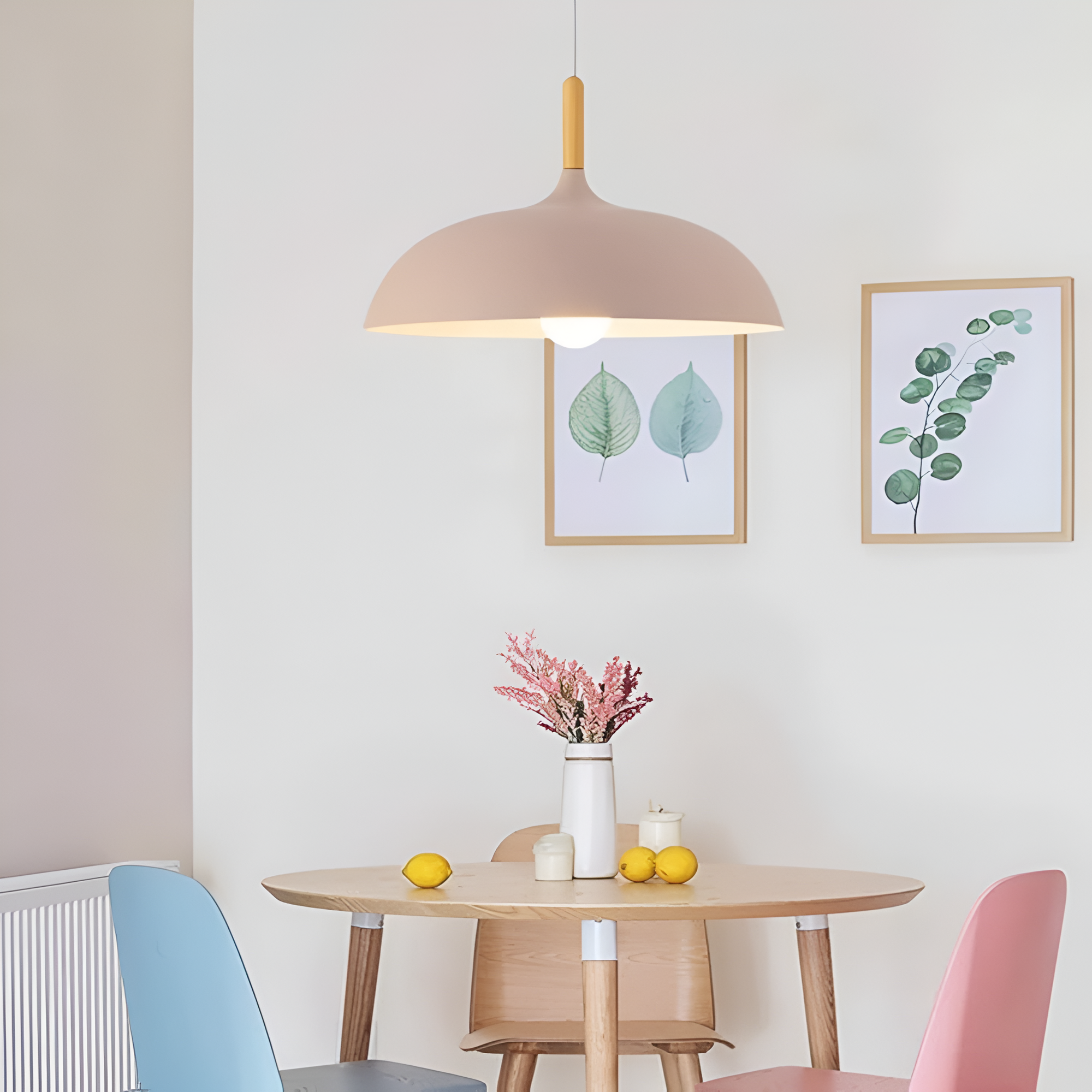 Pendant Light Wood Iron Shade Ø35.0–60.0 cm Dining Room Kitchen Island Japandi Scandinavian Hanging Ceiling Lamp E27 | Thomler