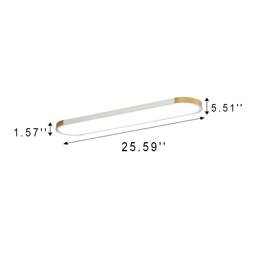 Flush Mount LED Ceiling Light Iron Acrylic 25.6 in Modern Living Room Bedroom Hallway Lighting 3 Color Temperature Adjustable | Thomler