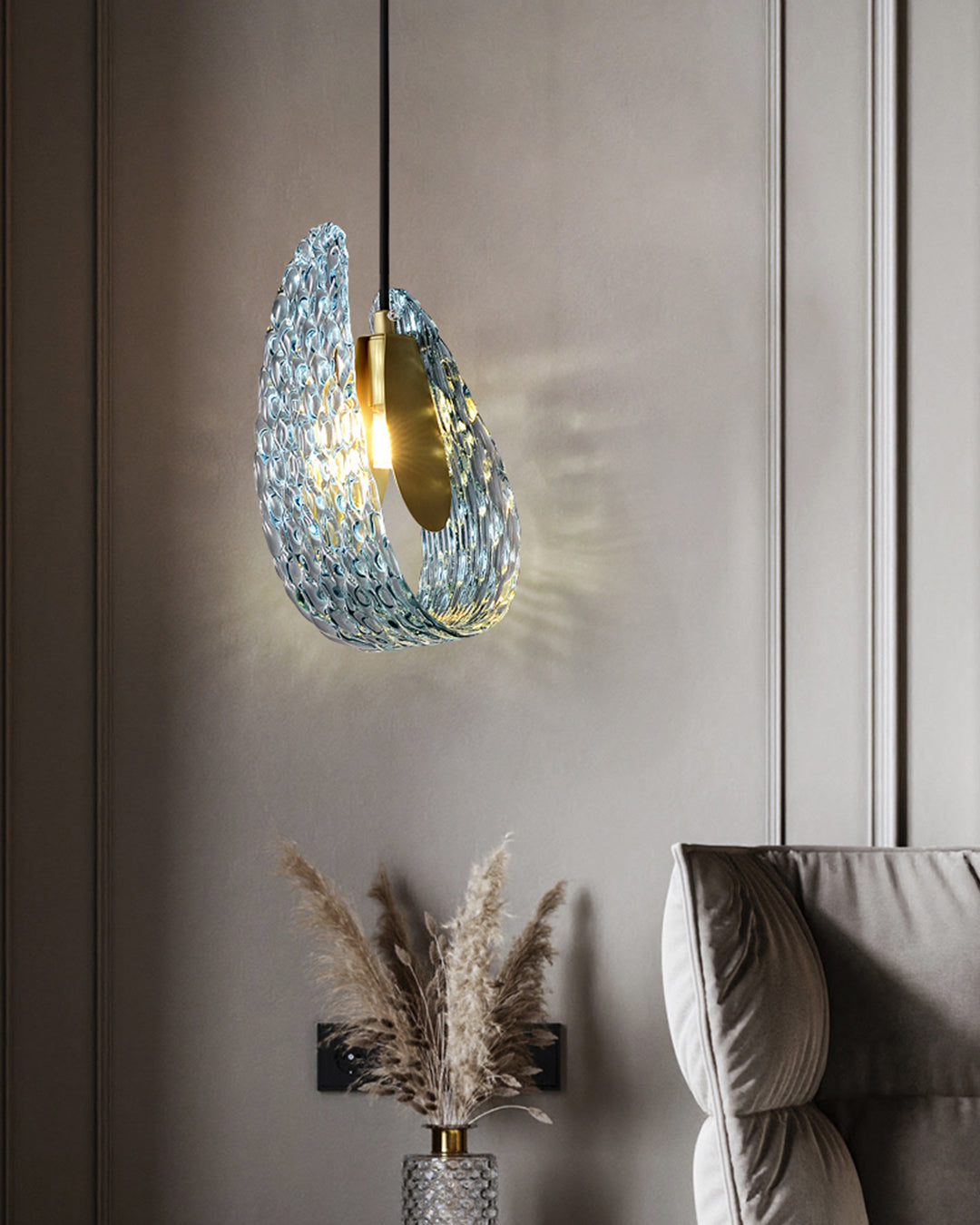 Chandelier Art Glass 19 Lights 95W Blue Peacock Dining Room Living Room Statement Lighting | Thomler