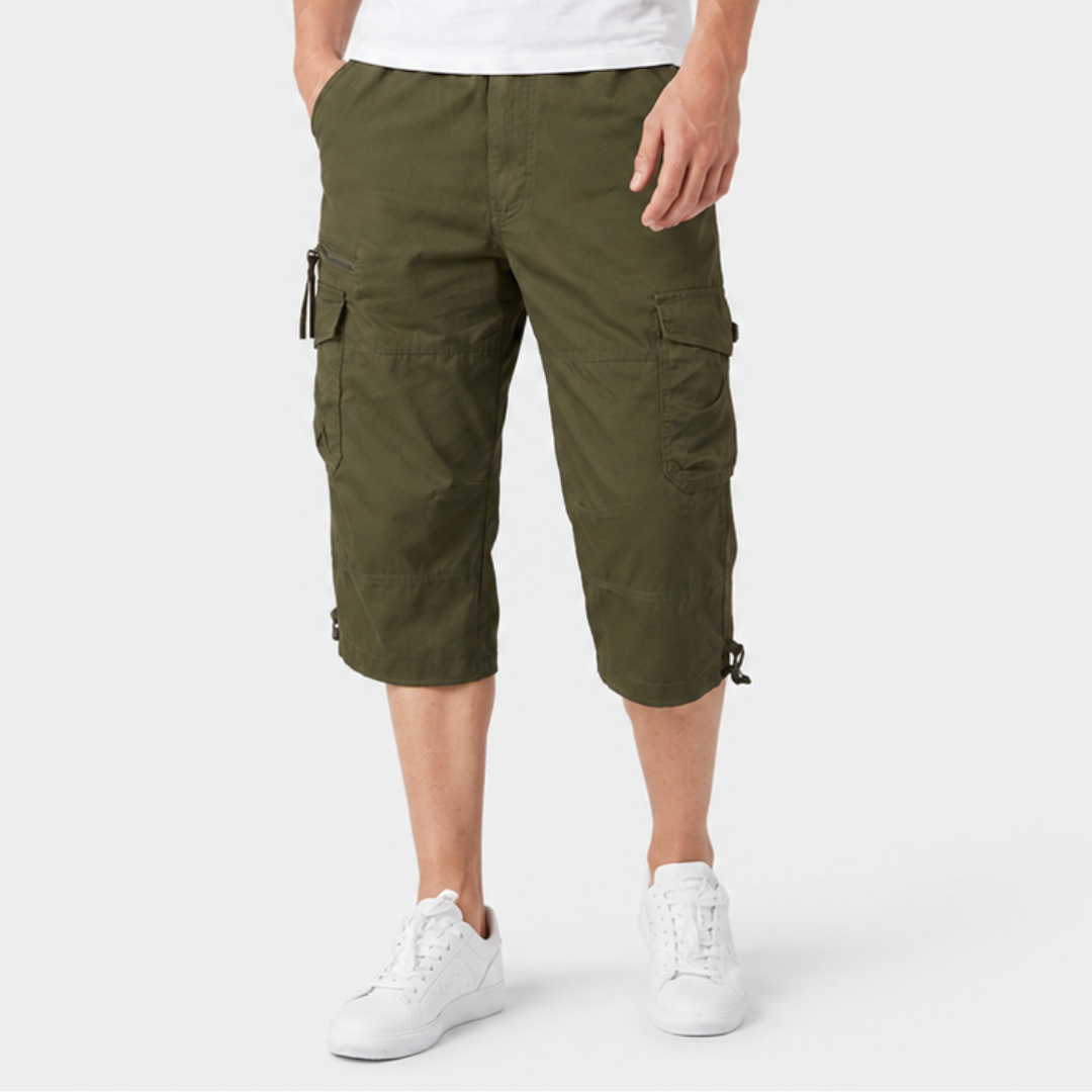 Men's Capri-Length Hiking Shorts with Multiple Cargo Pockets for Trail & Outdoor Adventures | Thomler