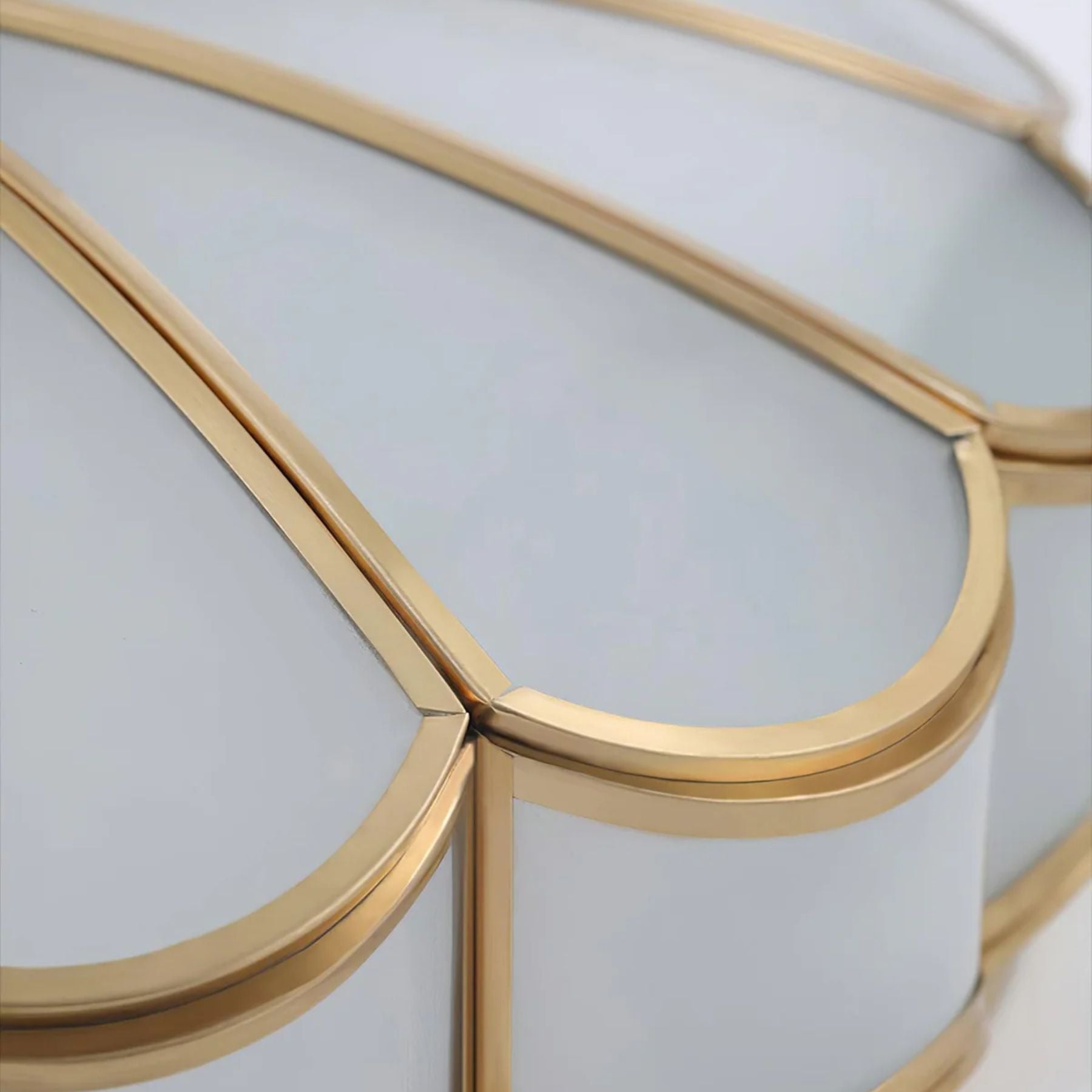 Ceiling Lamp Glass Brass 40.0 cm Round Gold Living Room Dining Room Hallway Soft Lighting | Thomler