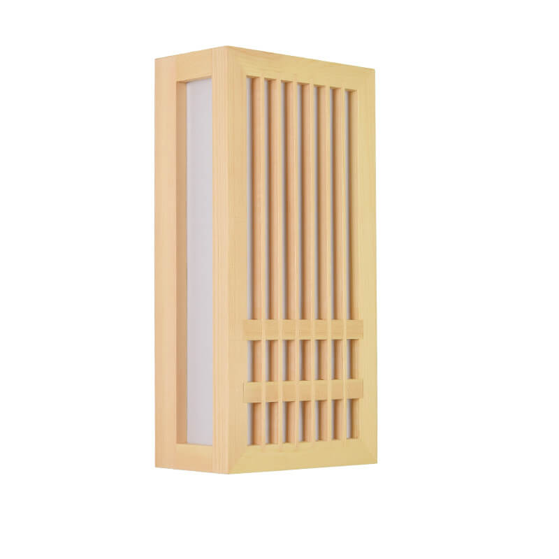 Wall Lamp Wood Acrylic 11.8 in LED Beige Bedroom Living Room Modern Sconce Lighting Fixture Indoor Decor | Thomler