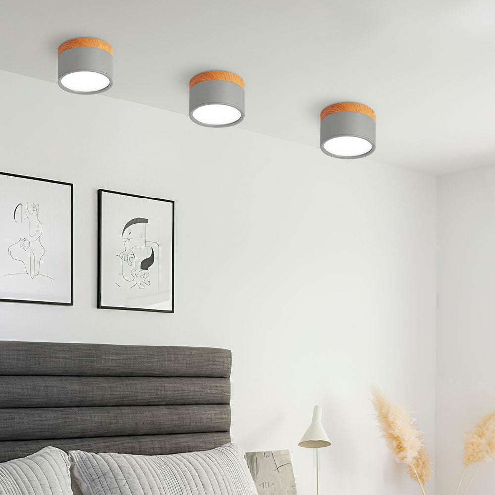Ceiling Light Aluminium Wood LED 5W 7W Modern Hallway Living Room Surface Mount Lamp | Thomler