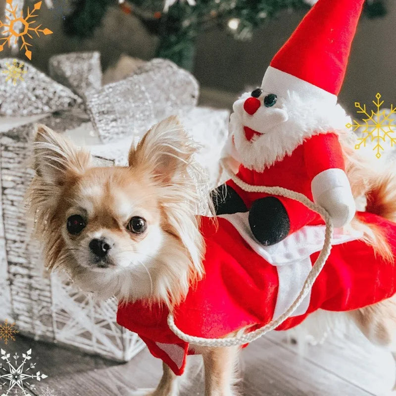Holiday Rider Plush Dog Vest – Festive Canine Outfit for Parties & Photos | Thomler