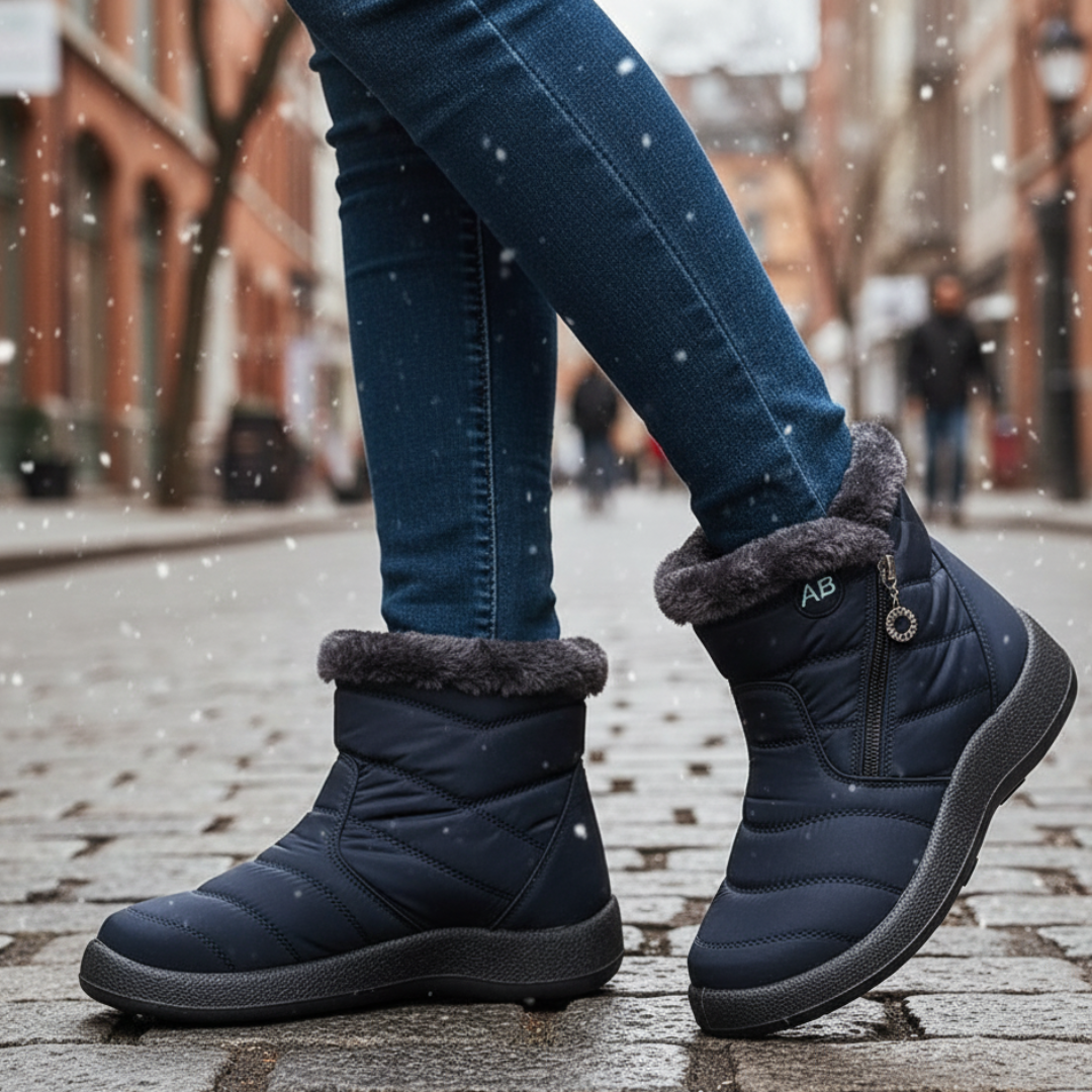 Women's Insulated Ankle Boots with Plush Lining & Anti-Slip Rubber Sole for Winter Snow | Thomler