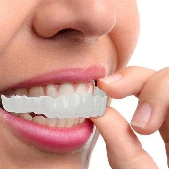 Cosmetic Tooth Covers Upper & Lower Set Instant Snap-On Dental Overlay for Natural Looking Smile Confidence Booster Reusable Teeth Caps | Thomler