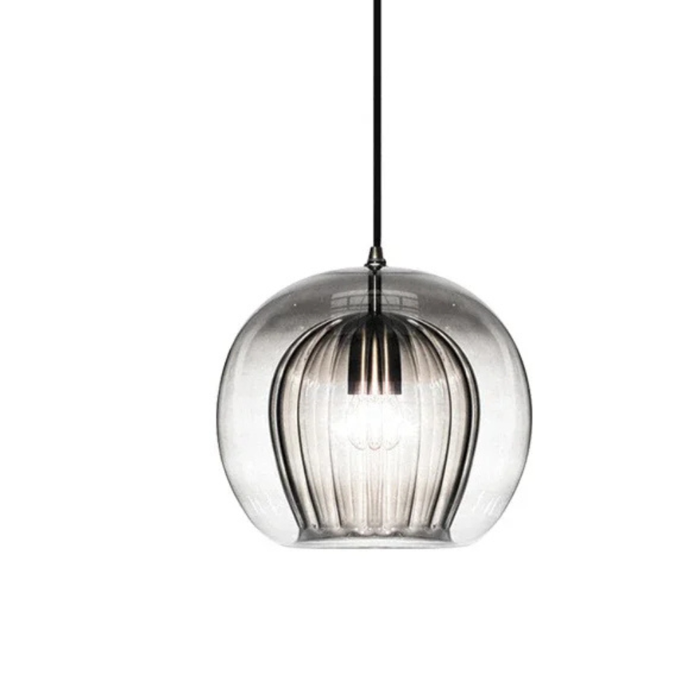 Pendant Light Glass Dome E14 Transparent Kitchen Island Dining Table Hanging Ceiling Lamp Modern Minimalist | Thomler