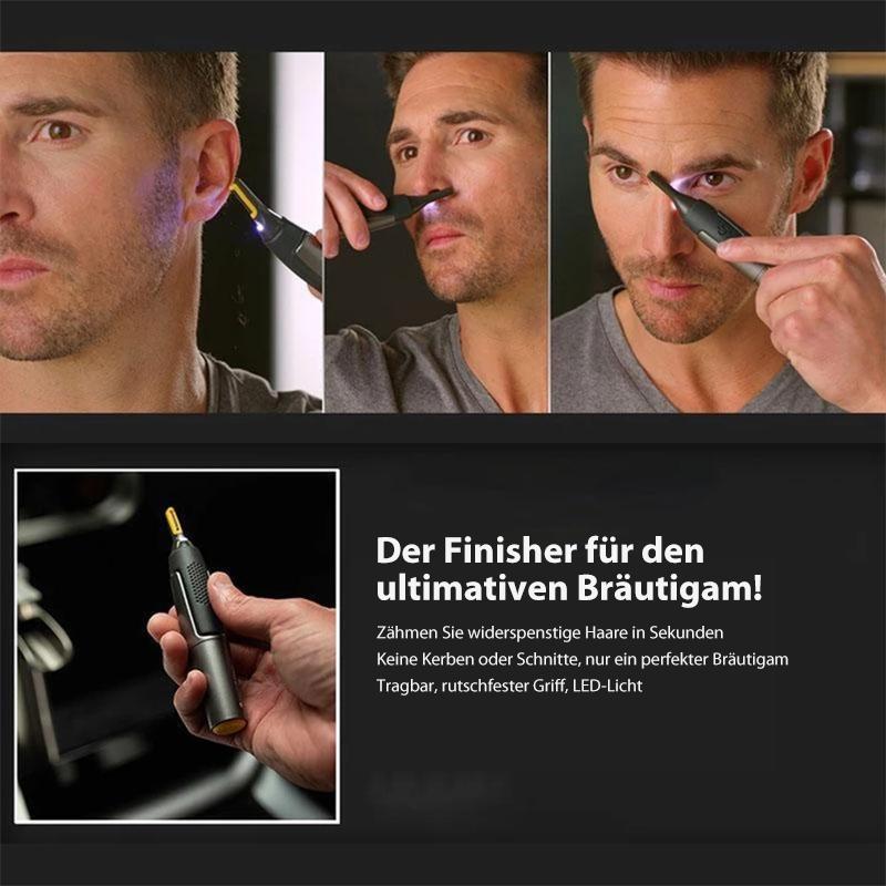 Precision Hair Trimmer with LED Light & Ultra-Thin Titanium Blades for Nose Ear Eyebrow Detailing | Thomler