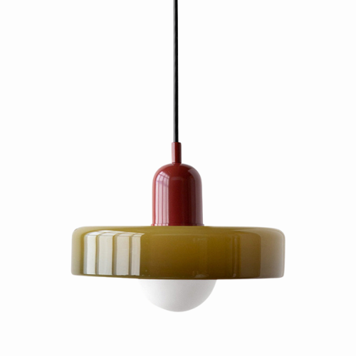 Glass Disc Pendant Light with Adjustable Cord – Modern Ceiling Fixture for Dining Room, Kitchen Island & Living Room | Thomler