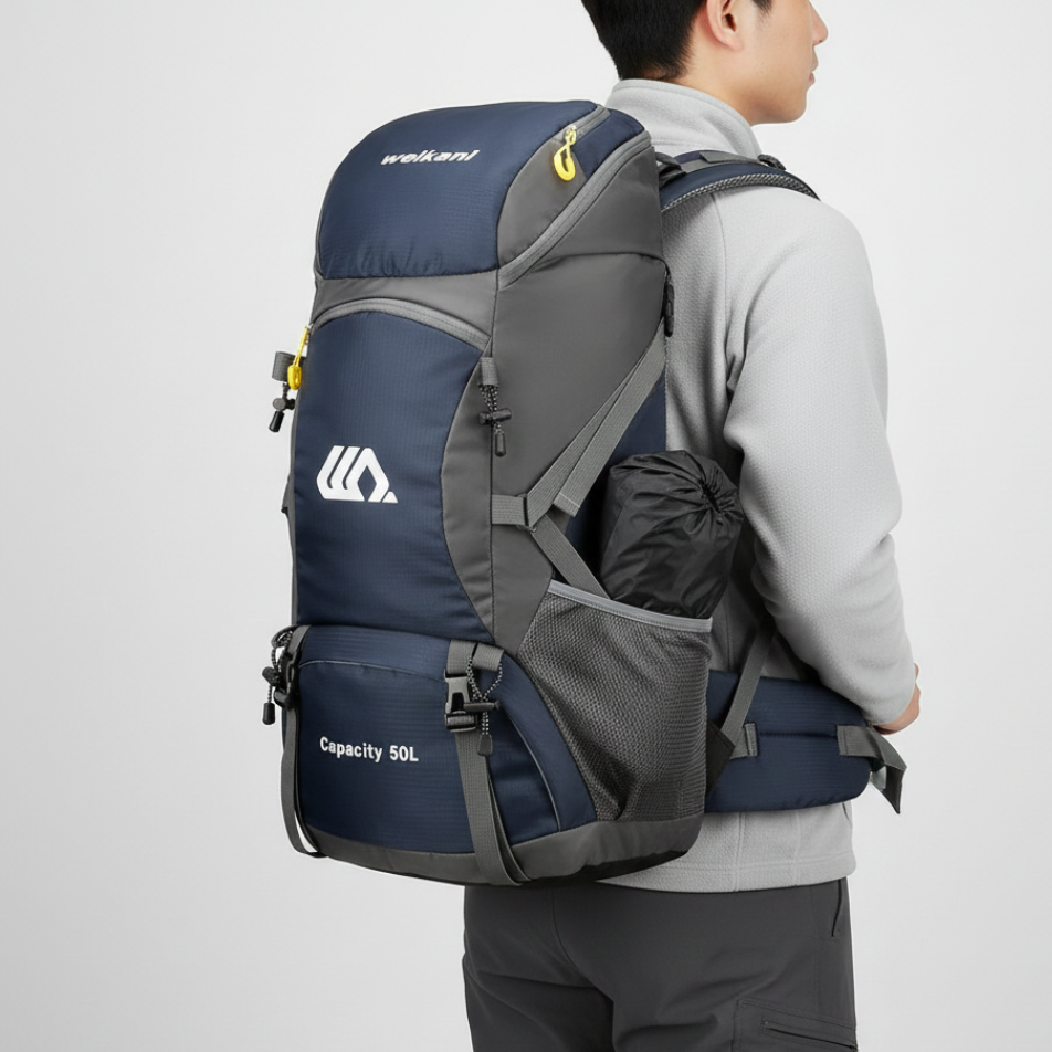 50L Hiking Backpack with Separate Shoe Compartment – Ventilated Back Panel, Padded Straps & Hip Belt – Multi-Day Trail Pack for Camping & | Thomler