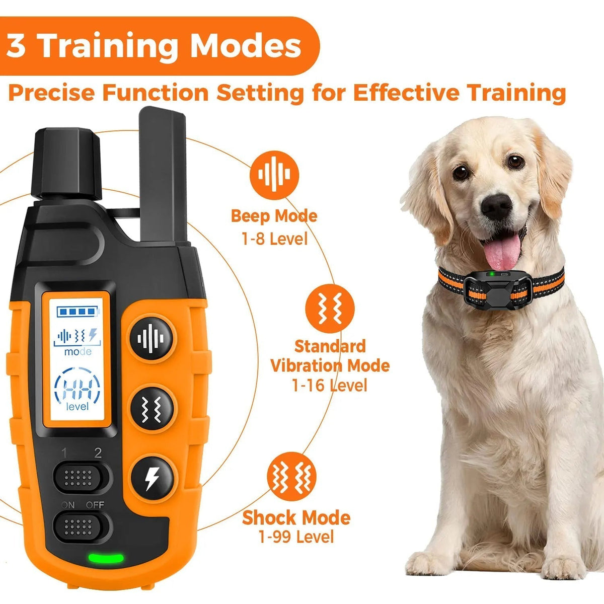 Remote Dog Training Collar – 3,280 ft Range, Waterproof, 3 Modes for All Breeds | Thomler