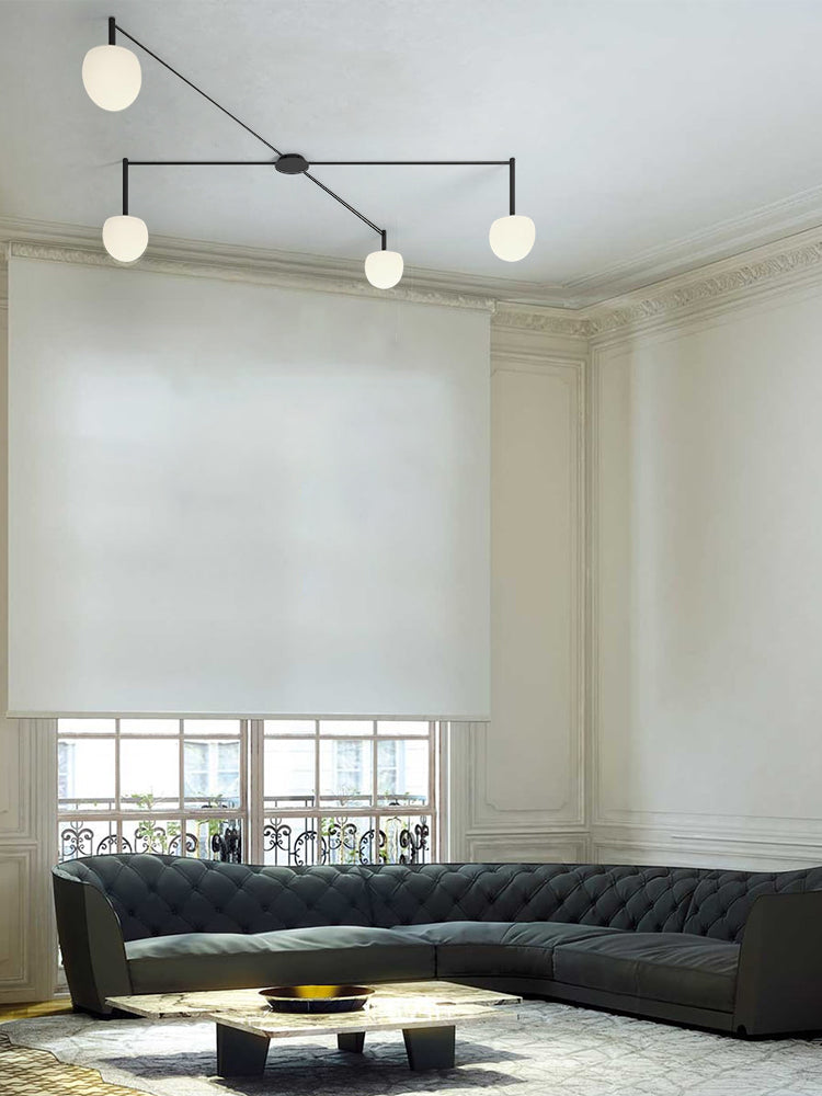Ceiling Light Frosted Glass 10 in Adjustable Bedroom Living Room Pendant Lamp Modern Decorative Globe Fixture | Thomler