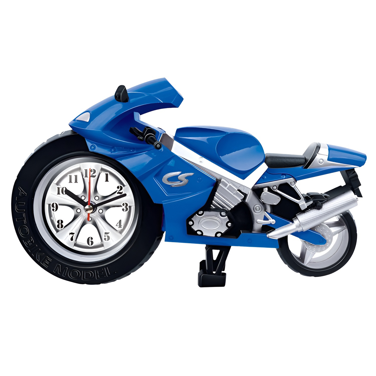 Motorcycle Alarm Clock Decorative Racing Bike Tabletop Timepiece for Bedroom Office Kids Room Unique Biker Gift | Thomler
