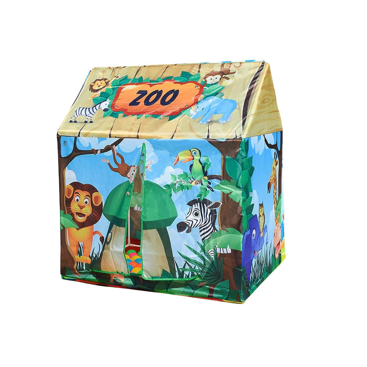 Zoo Animal Pop-Up Play Tent for Kids – Indoor Outdoor Playhouse with Quick Setup & Compact Storage for Toddlers | Thomler